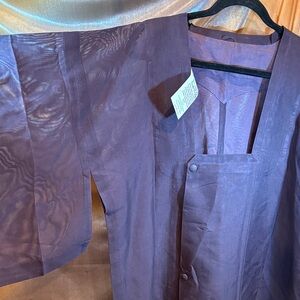 Elegant Purple Kimono michiyuki sheer Jacket gorgeous 600